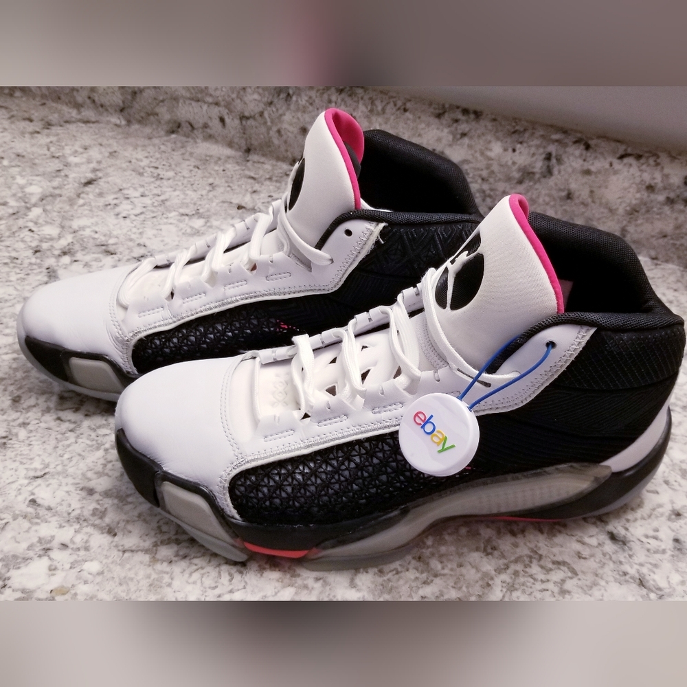 AIR JORDAN 38 *ICY* FUNDAMENTAL ATHENTICATED WITH TAG NIKE WHITE BLACK GENUINE